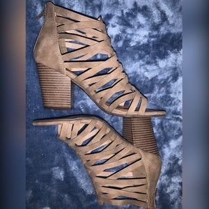 Brown Heeled Sandals